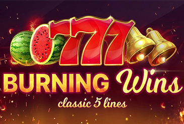 Burning Wins: classic 5 lines slot logo
