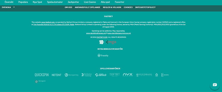 Betalningsalternativ hos Fastbet Sverige
