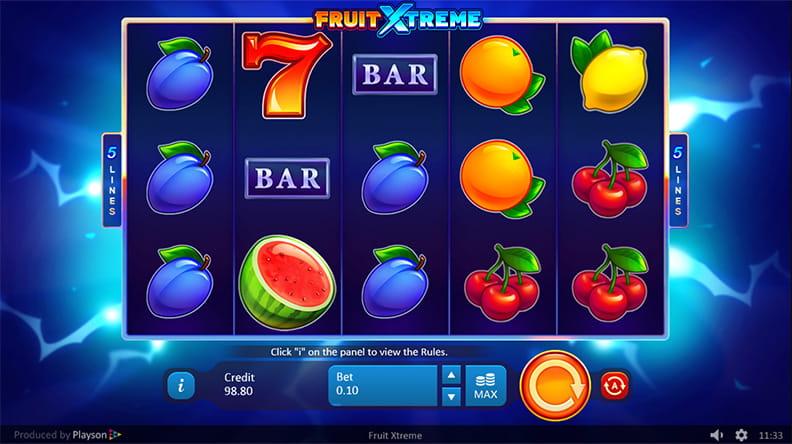 Fruit Xtreme demo spel.