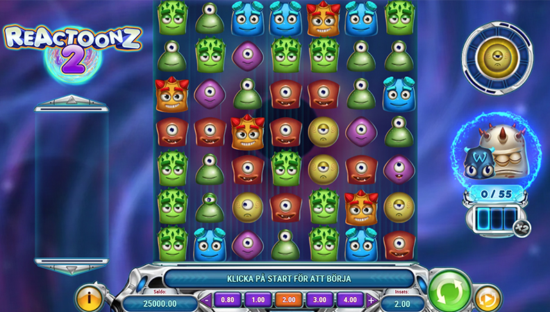 Reactoonz 2 demo spel.