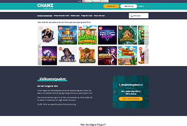 Chanz casino spelutbud