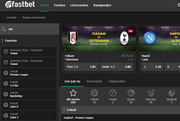 Hemsida för Fastbet spelbolag minibild