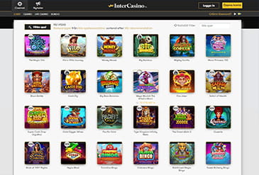 Hemsida för InterCasino spelbolag minibild