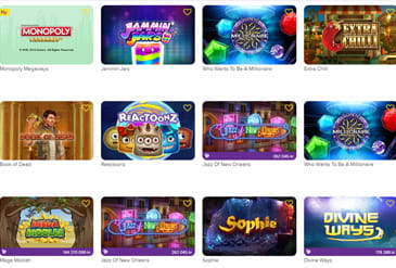 Spelutbudet hos Jalla Casino