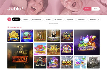 Jubla Casinos hemsida