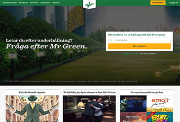 Mr Green Startsida Miniatyrbild
