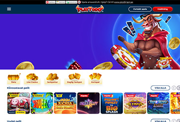 PlayToros hemsida med spel