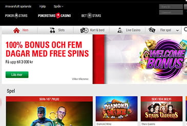 Pokerstars Casino hemsida