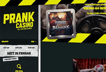 Prank Casino Startsida Minibild