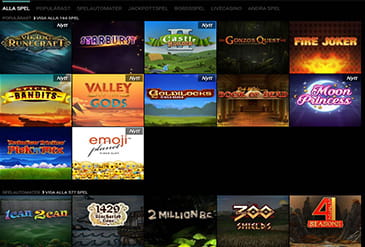 VoodooDreams spelutbud