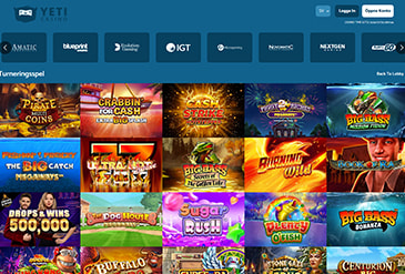 Ett välfyllt spelutbud på Yeti Casino